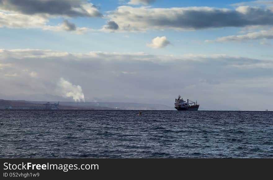 View on the gulf of Aqaba, Red Sea