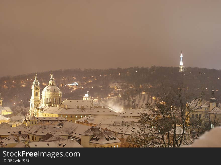 View of Lesser Town in Prague