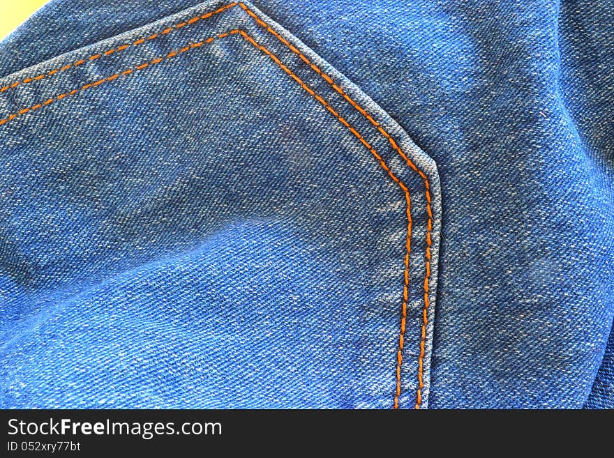 The surface of a pair of jeans