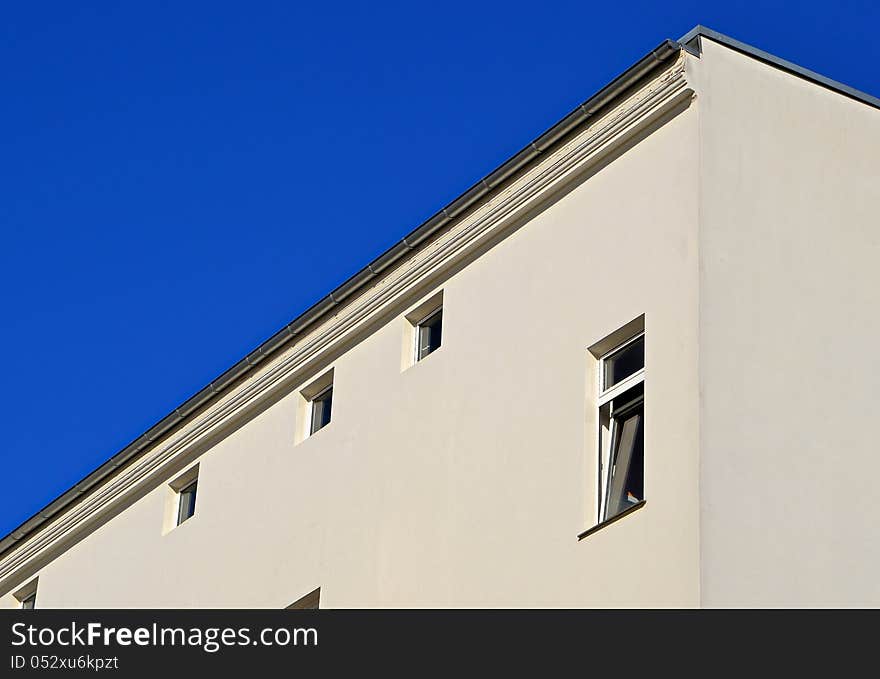 Facade of an apartment building in Magdeburg