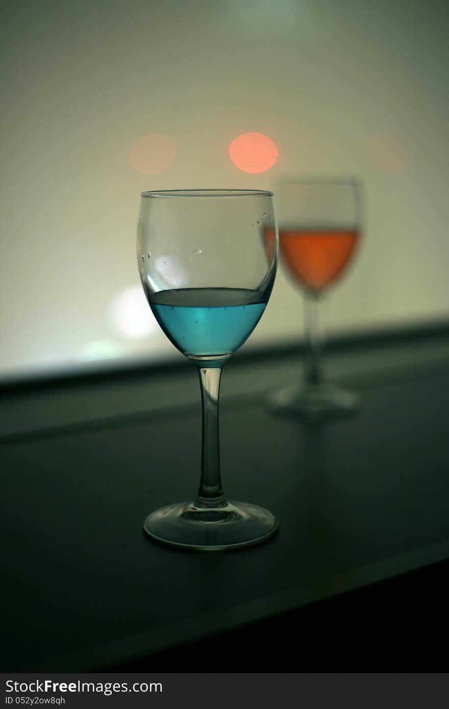 Red And Blue Vodka Drink