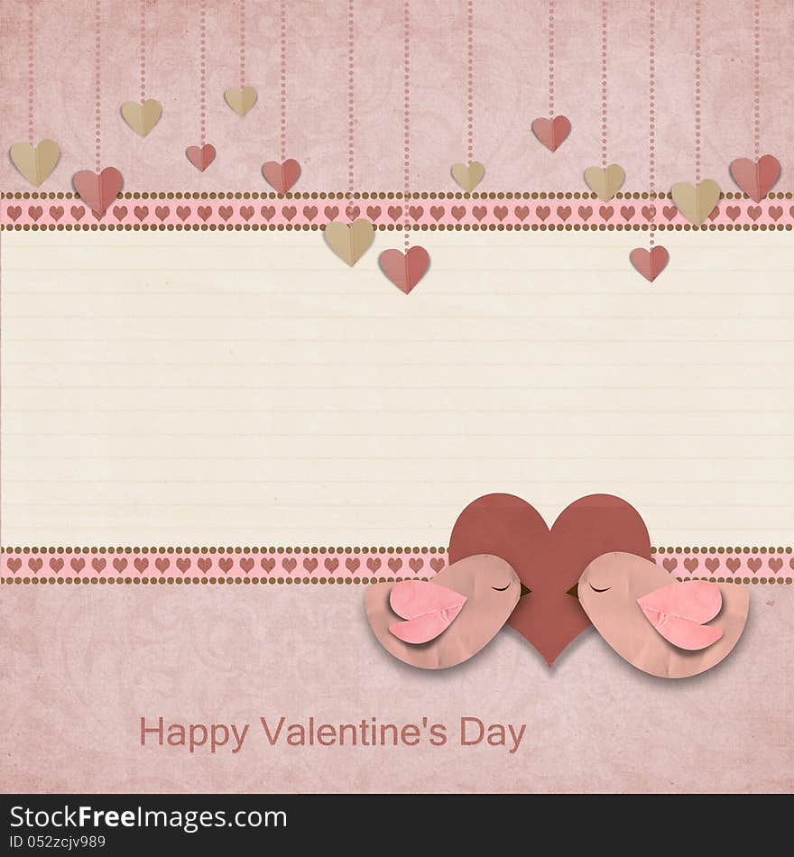 Happy Valentines Day. Retro Background