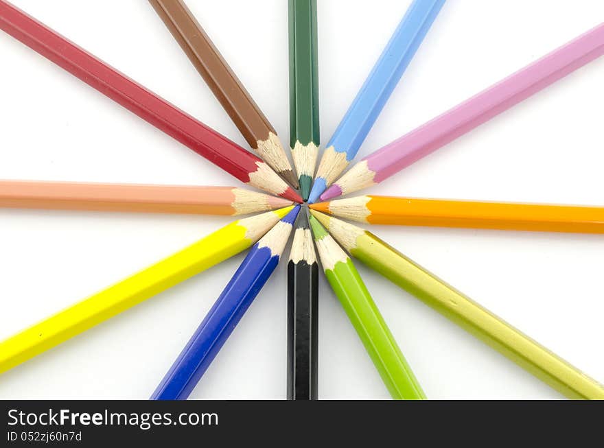 Color pencil show the unity. Color pencil show the unity