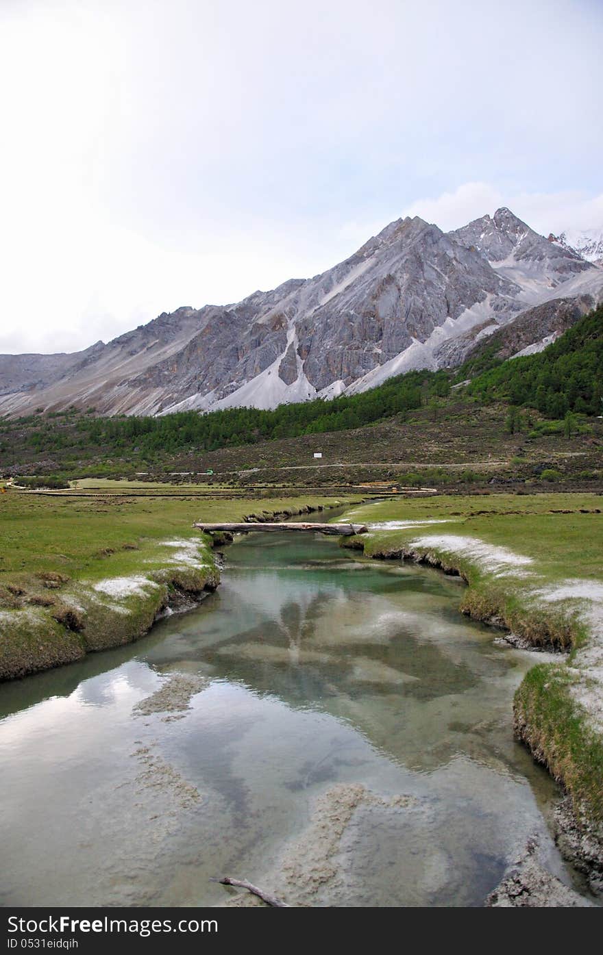 Mountain next to the River. Mountain next to the River