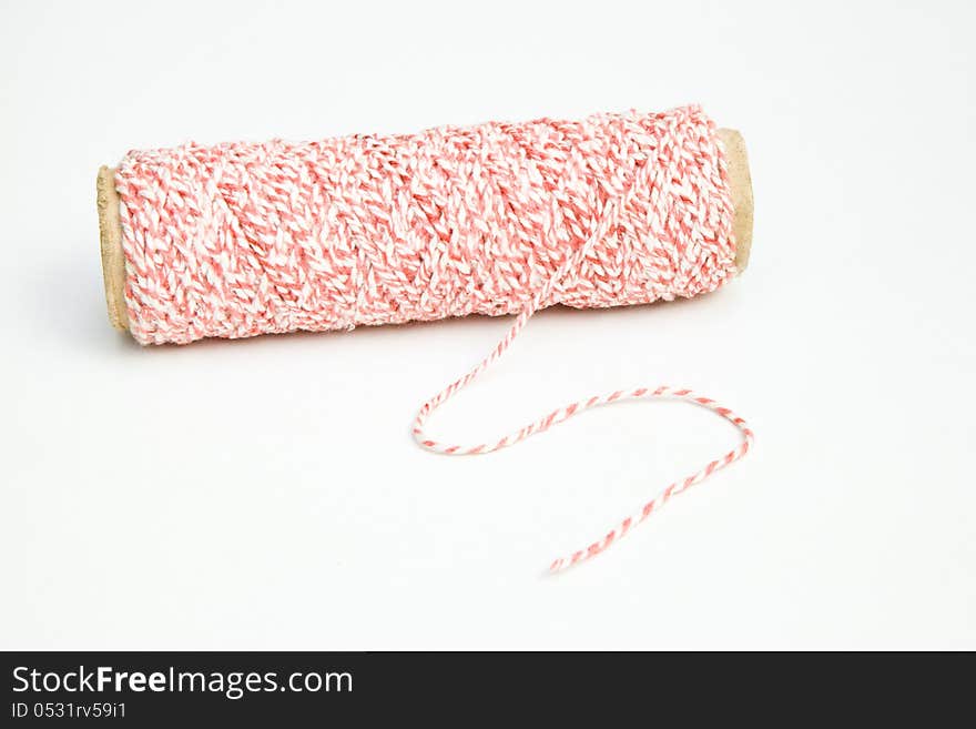 ROLL OF ROPE ISOLATED ON WHITE