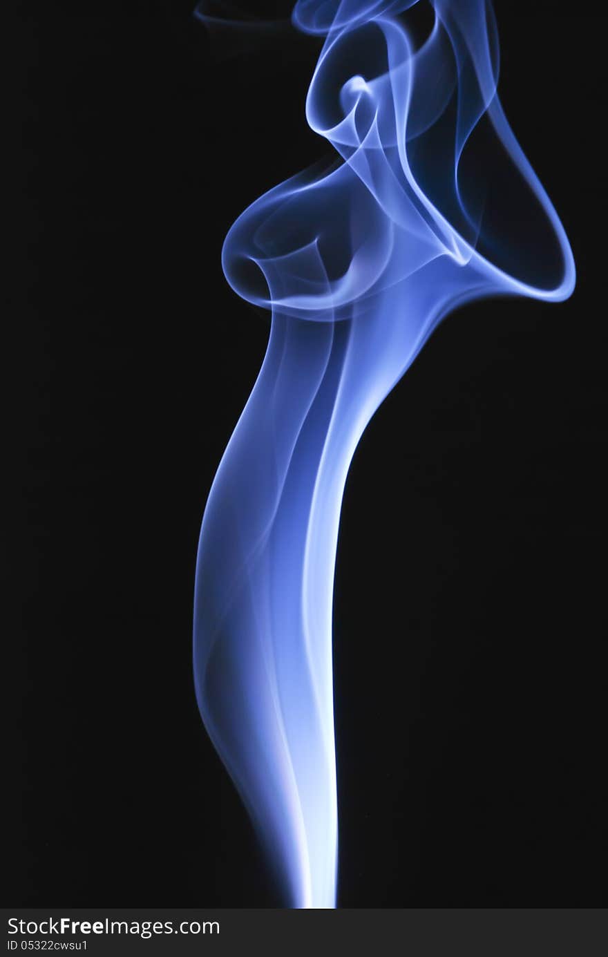 Joss stick smoke on black background. Joss stick smoke on black background