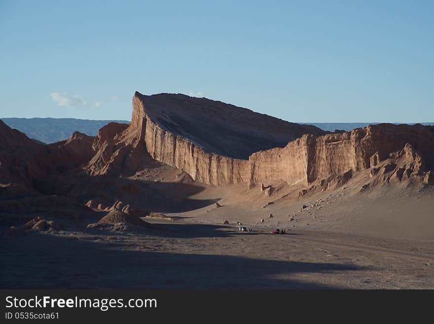 Massive bowl shaped formation in the Atacama Desert. Massive bowl shaped formation in the Atacama Desert.