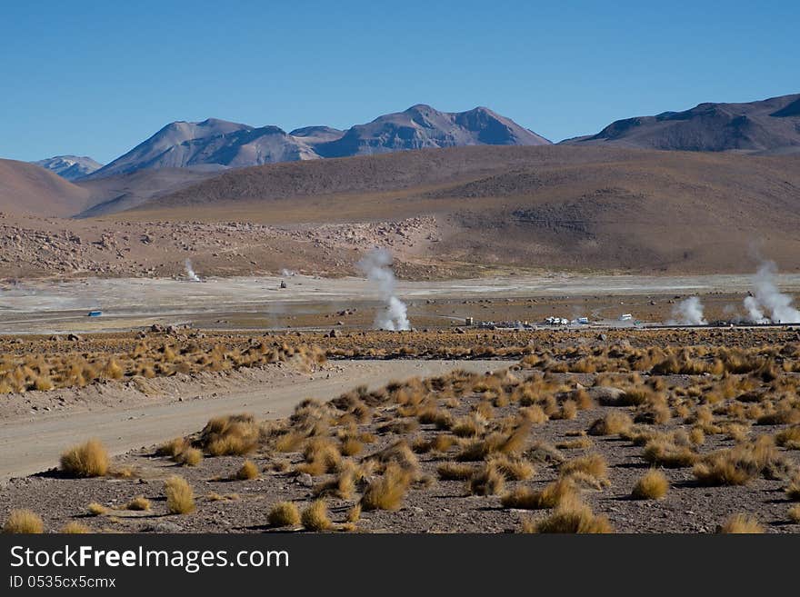 The geysers of the Atacama Desert. The geysers of the Atacama Desert.