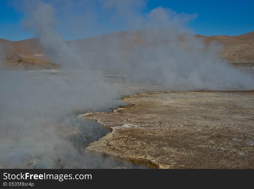 The geysers of the Atacama Desert. The geysers of the Atacama Desert.