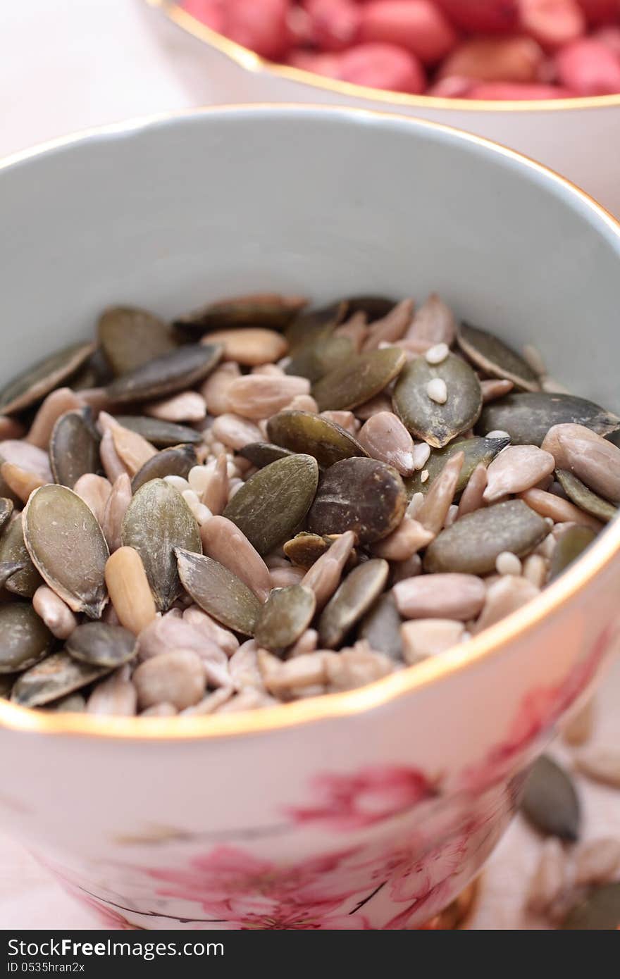 Healthy, Mixed Seeds Close Up