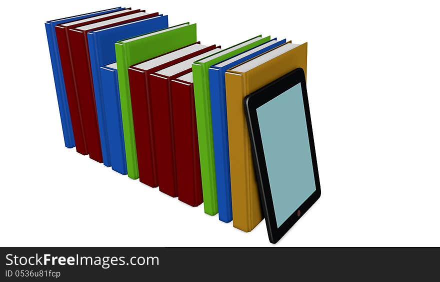 Books And Tablet Pc