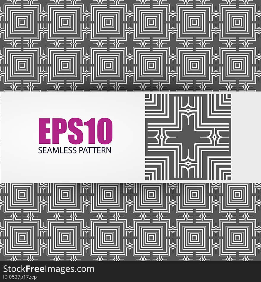 Vector geometric seamless pattern