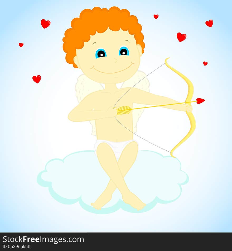 Cupid With A Bow And Arrow