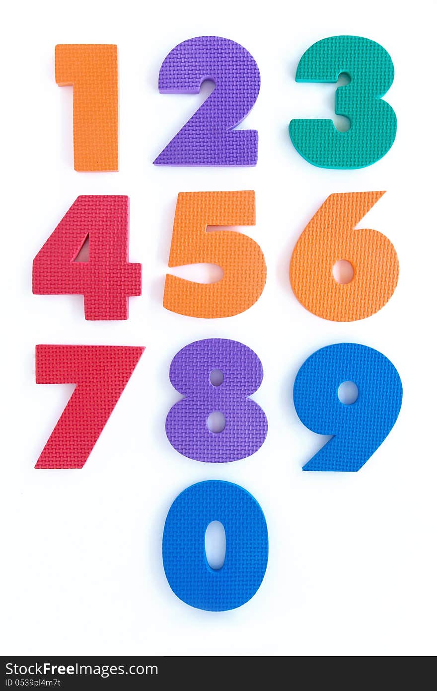 Colourful number Rubber alphabet