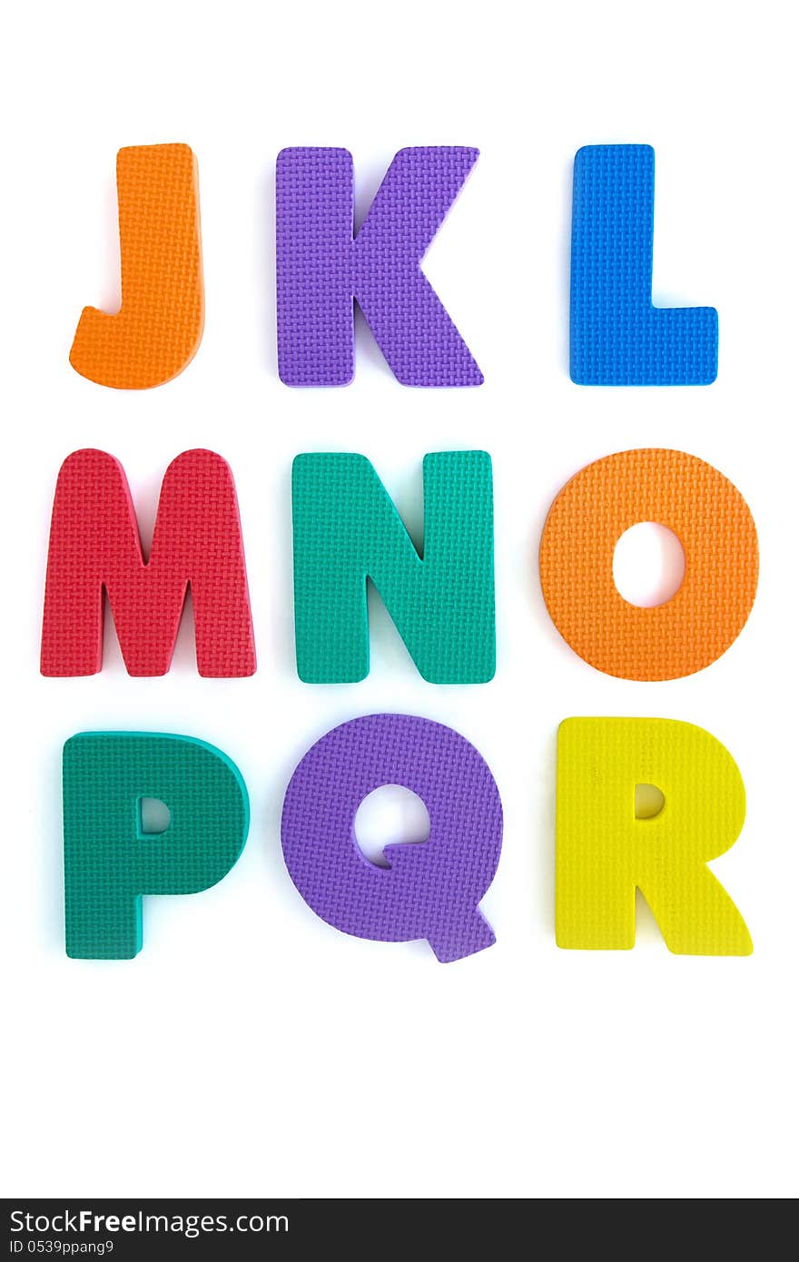 Colourful Rubber alphabet