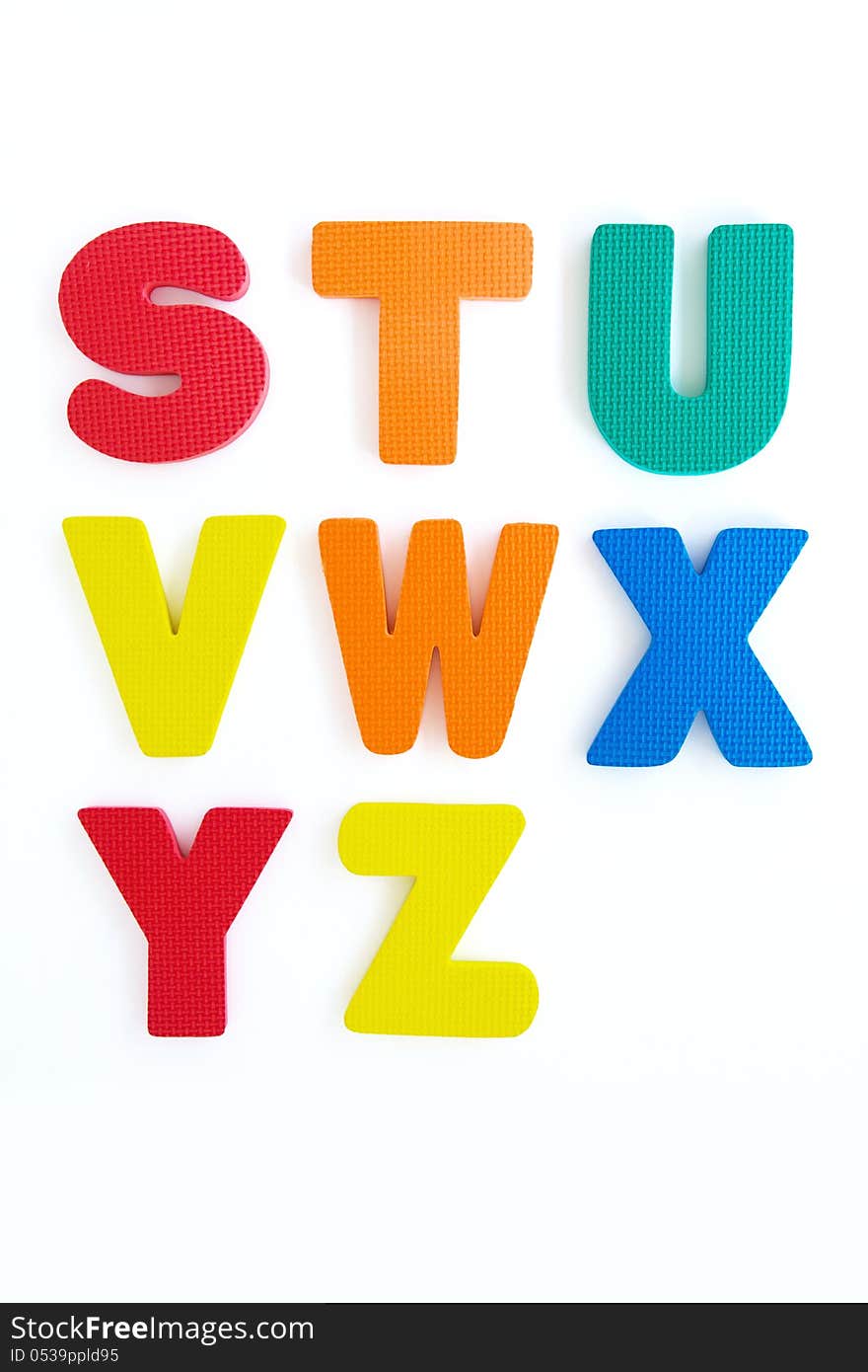 Colourful Rubber Alphabet