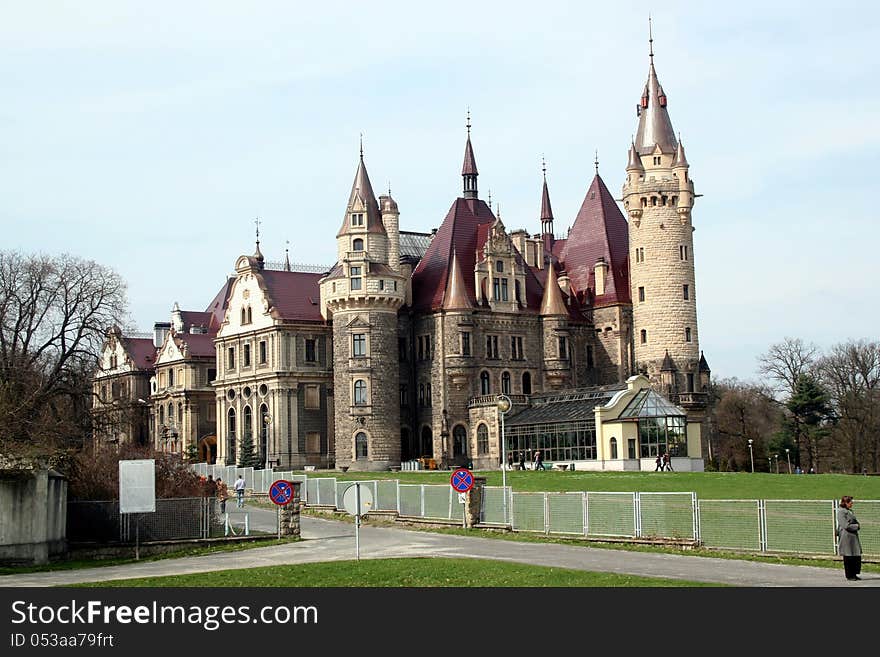 Palace in Moszna poland