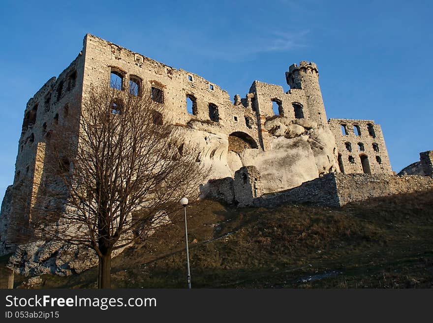 Ogrodzieniec castle ruins poland.