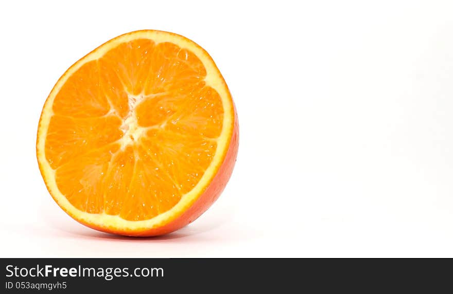 Orange slice isolated on white background