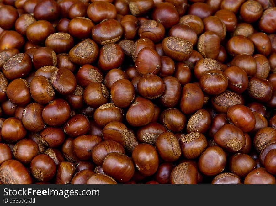 Image of Chestnuts background texture