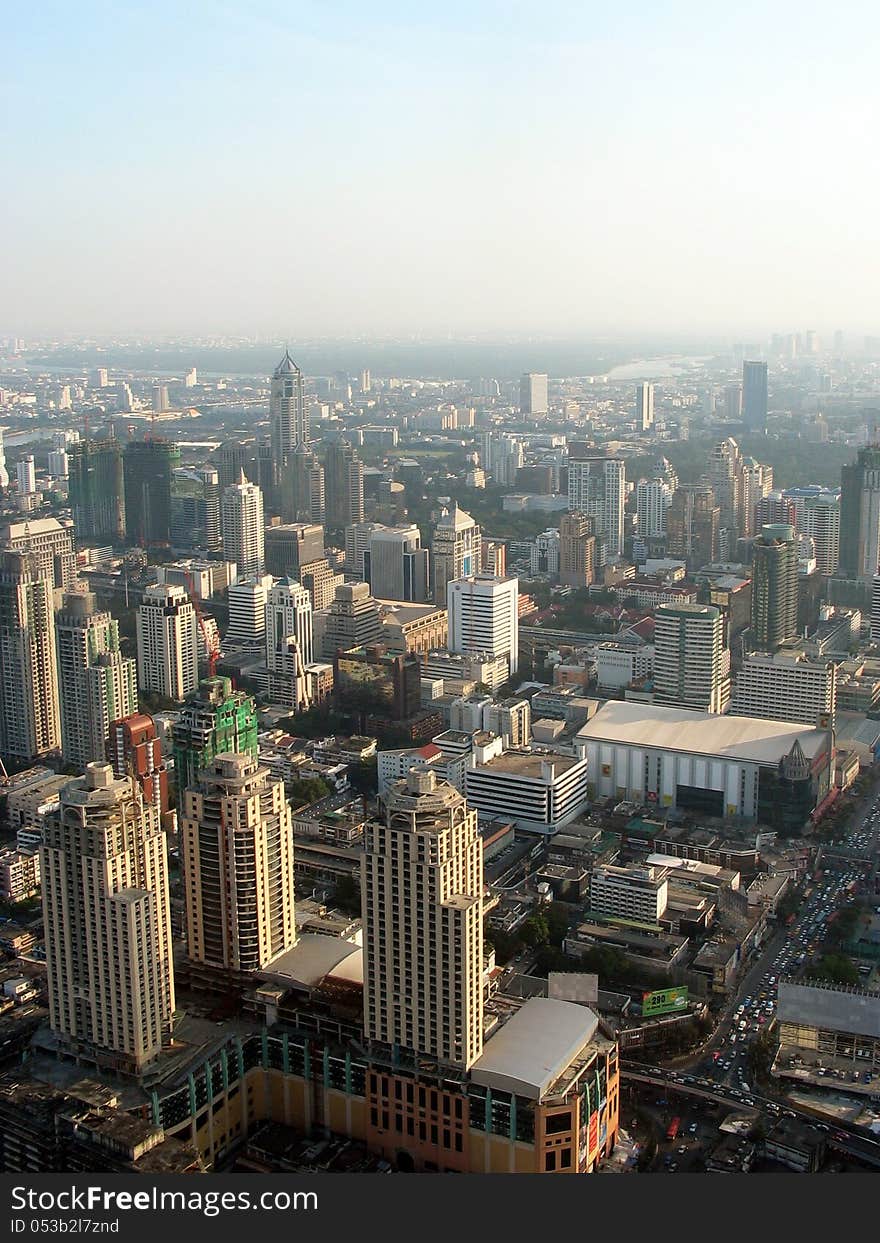 View of Bangkoks skyline