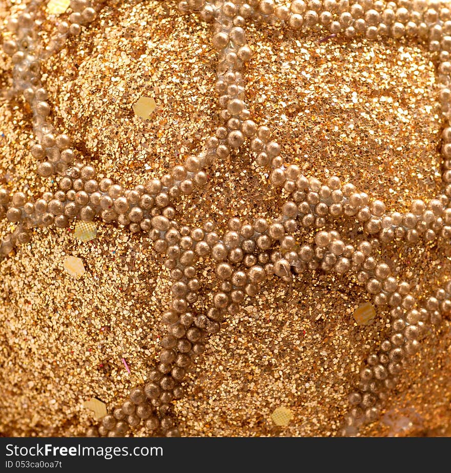 gold beads and sequins