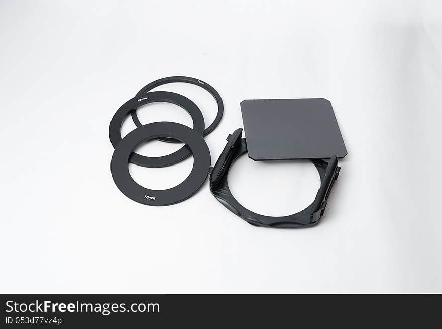 Filter holder on white background.