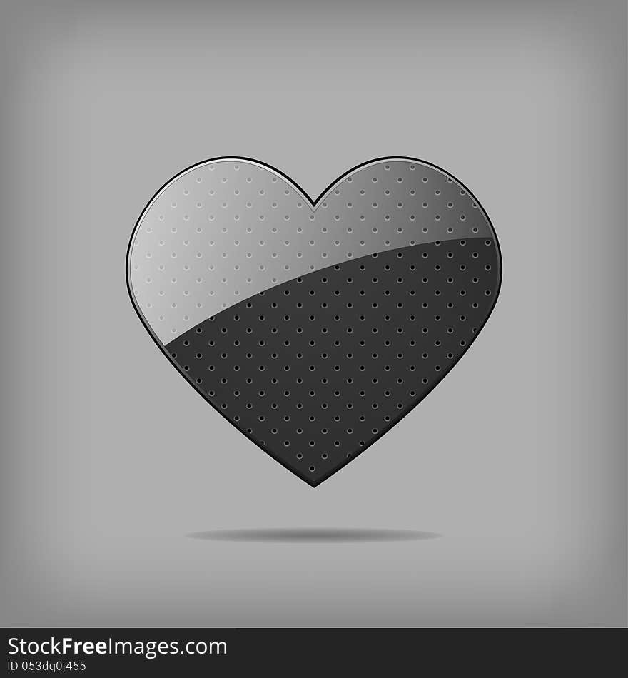 Vector metal heart.