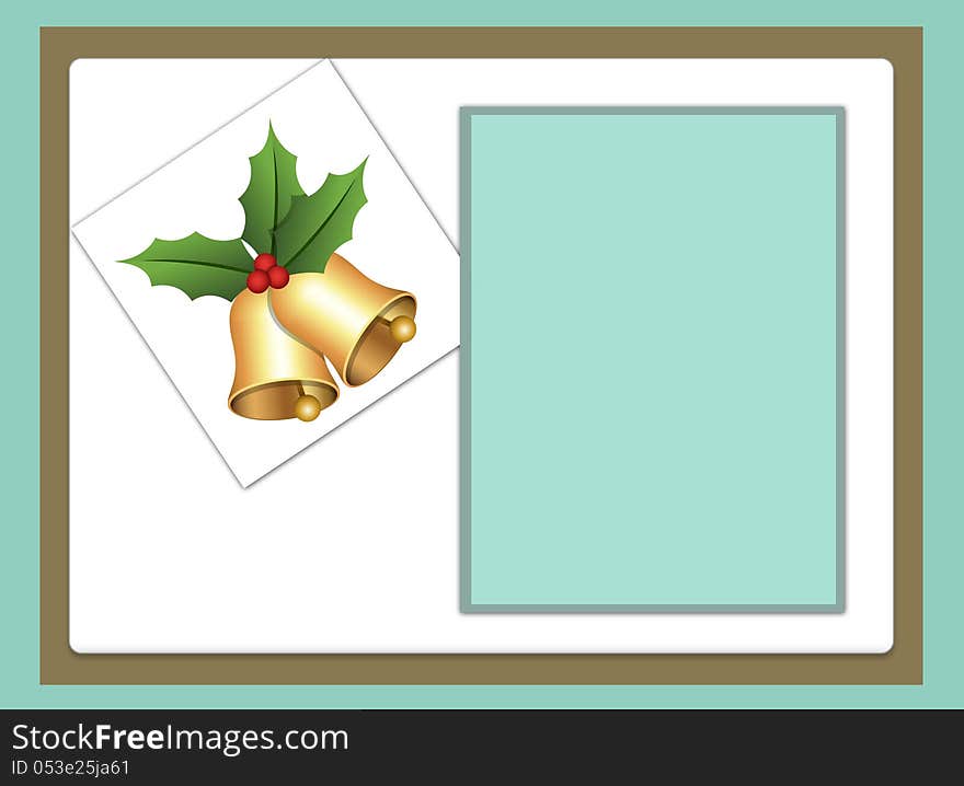 Blank template for christmas greetings card