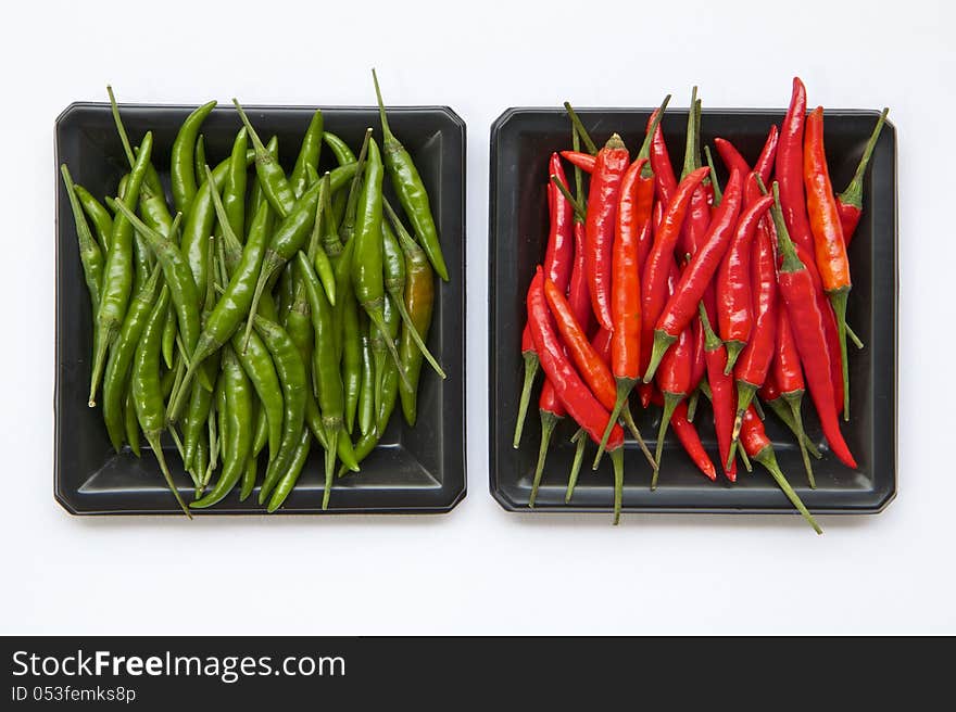 Green and Red Chilli