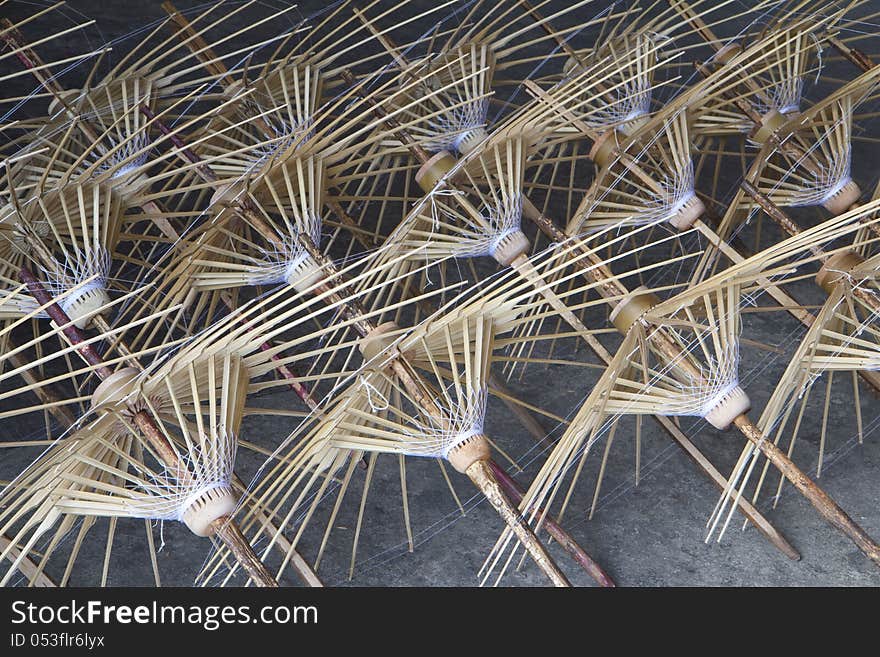 Bamboo umbrella industry in Chiang Mai, Thailand