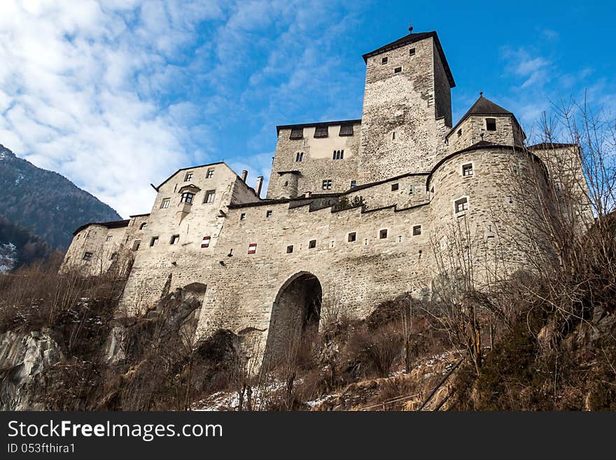 Castle on the alps in campo tures. Castle on the alps in campo tures