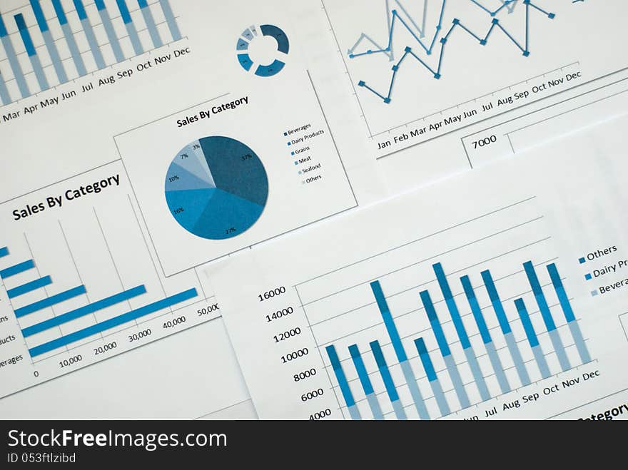 Business diagrams about sale market