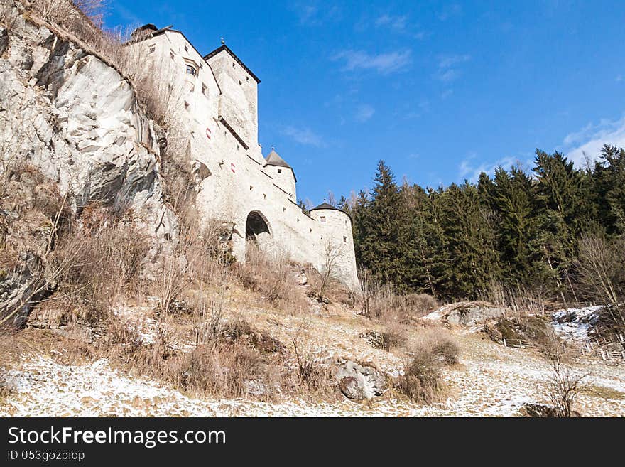 Castle on the alps in campo tures. Castle on the alps in campo tures