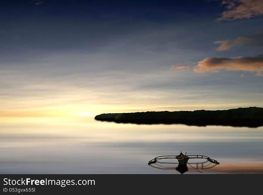 Fisherman S Boat At Sunset