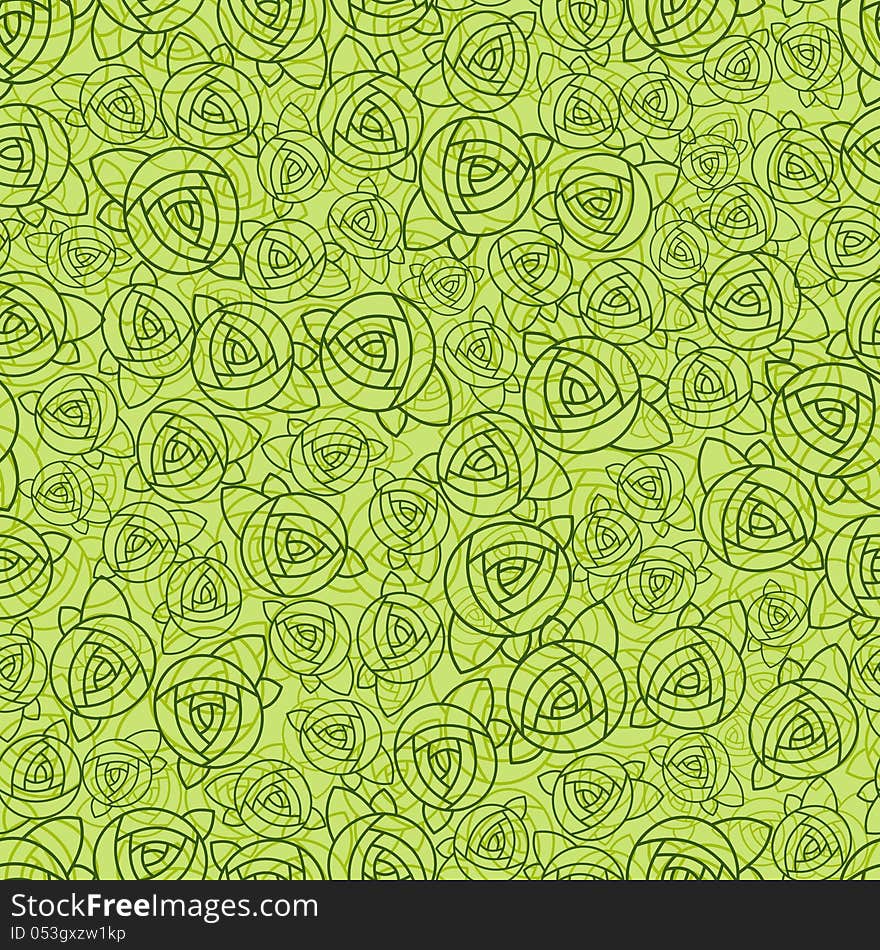 Abstract roses seamless pattern