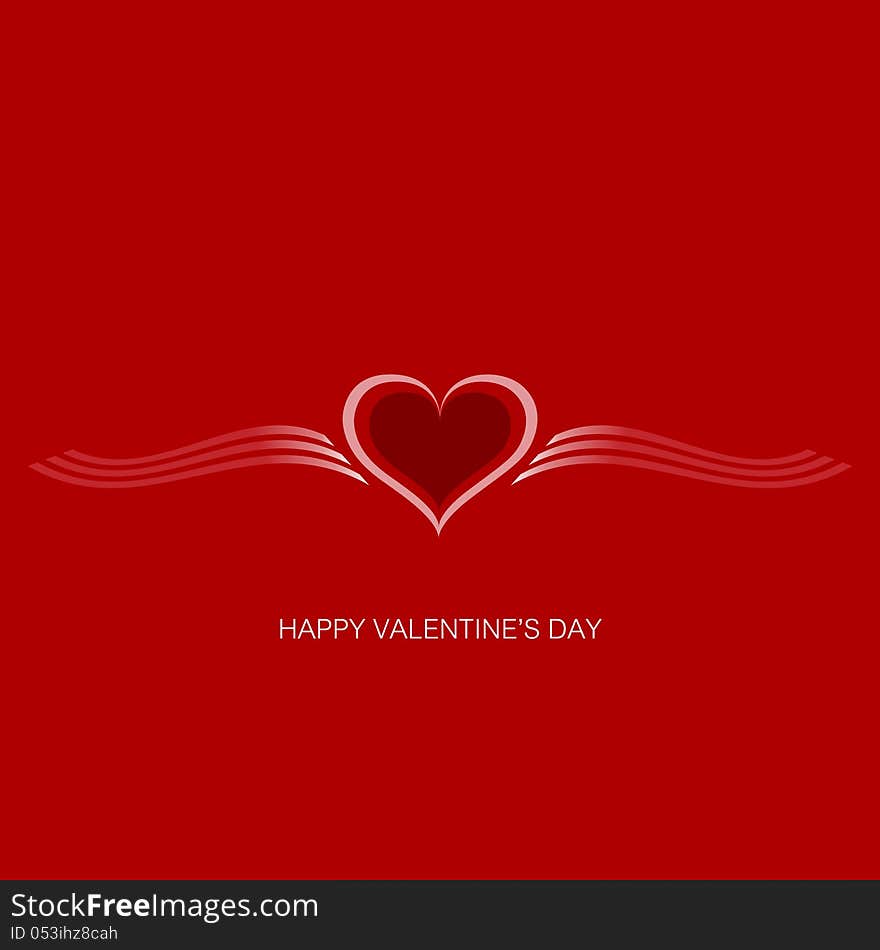 Valentine Gift card. Valentines Day. Vector background