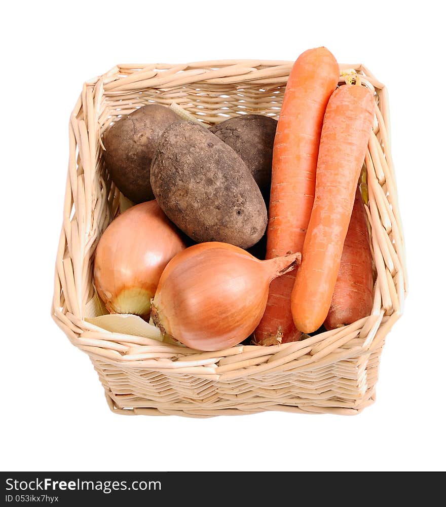 Basket with vegetables