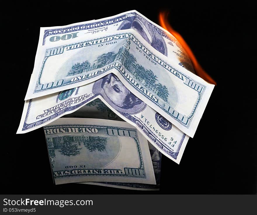 House Of Dollar Bills. Fire