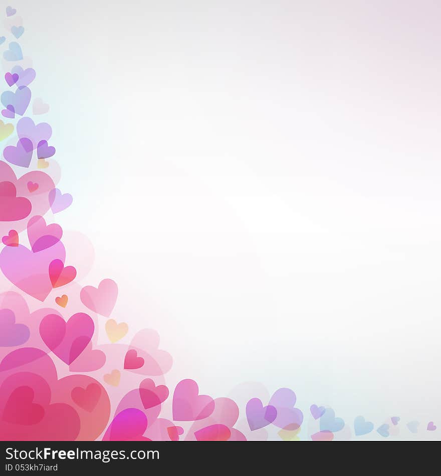 Beautiful background with hearts