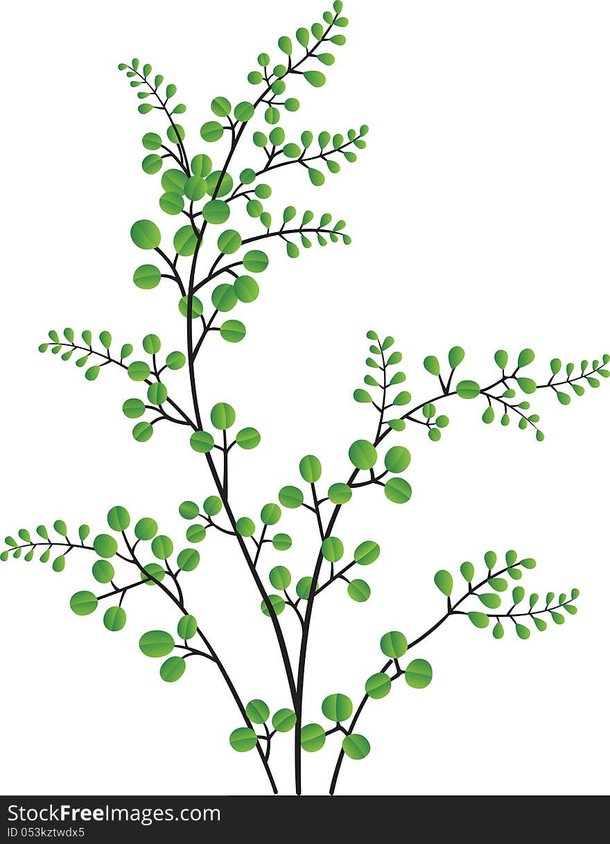 Illustration of Wallpaper with leaves