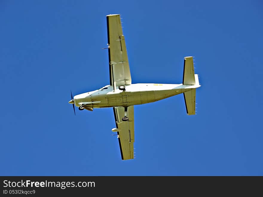 Private plane arriving to the Palma airport