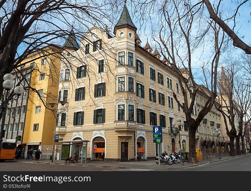 Street in center of Bolzano-Bozen