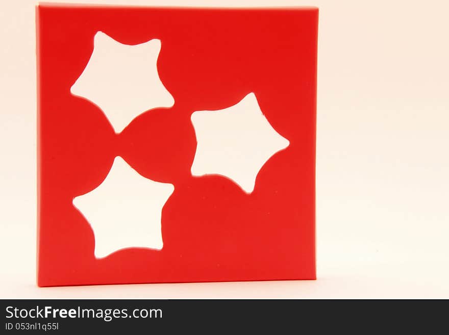 Origami three-star background cardboard red. Origami three-star background cardboard red.