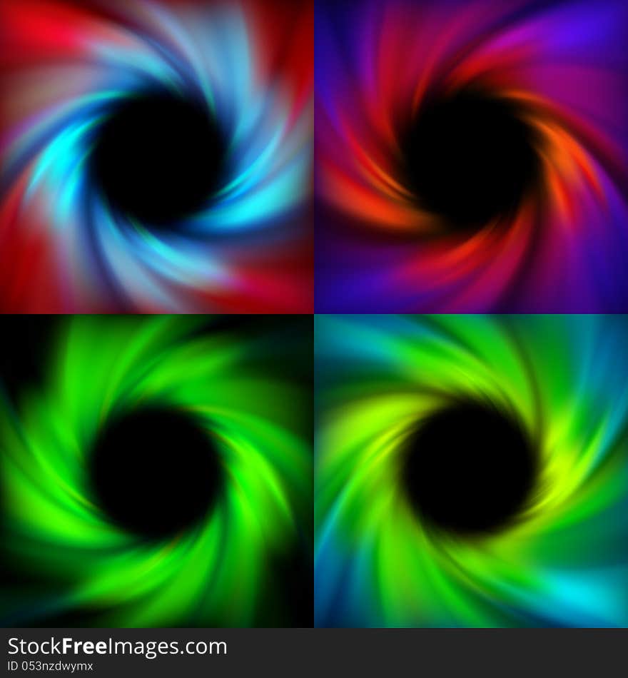 Swirl vector backgrounds with black hole