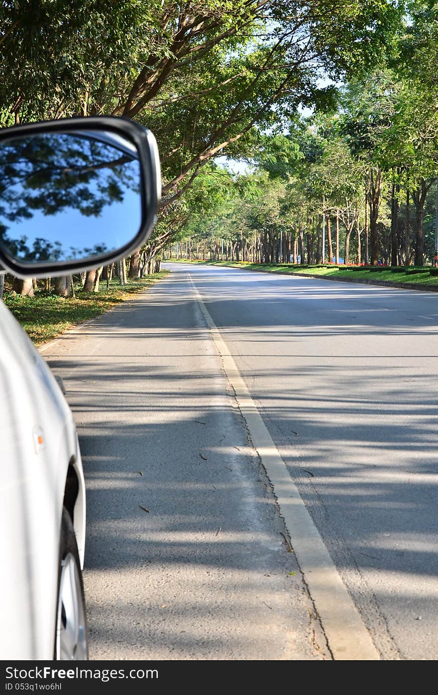 Smooth road for car drive to education area. Smooth road for car drive to education area