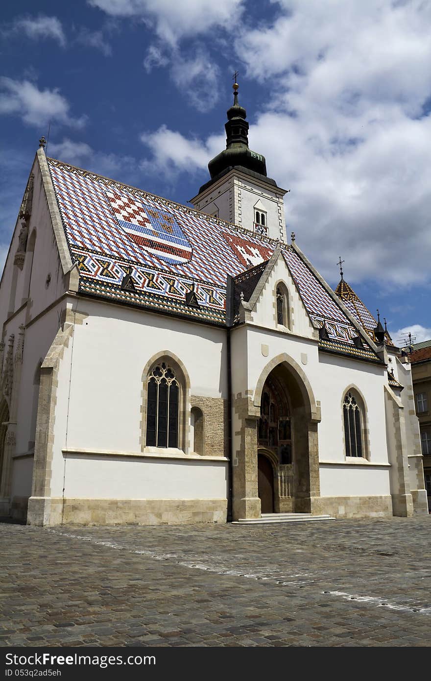 St. Mark's Church in Zagreb, Croatia. St. Mark's Church in Zagreb, Croatia