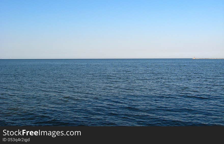 The image of panorama of the sea horizont. The image of panorama of the sea horizont