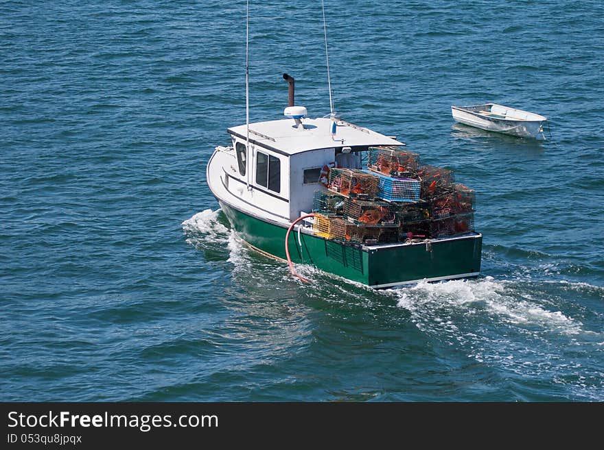 Lobster Boat at Sea