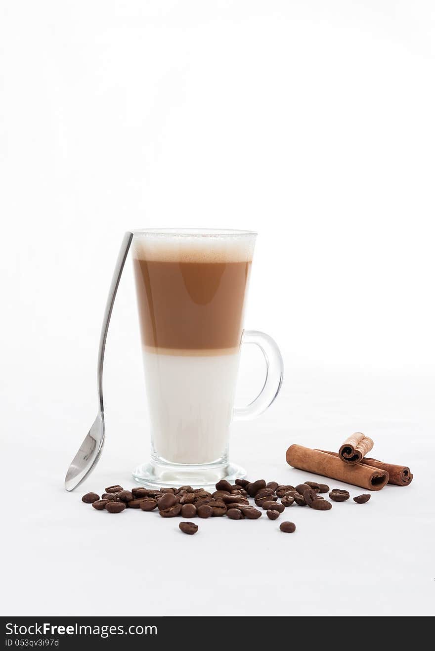 Closeup of a cup of coffee on a black background. Closeup of a cup of coffee on a black background.